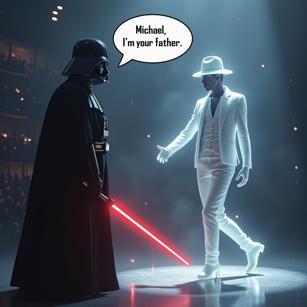 Darth Vader Meets Michael Jackson Ghost in Dreamscape
