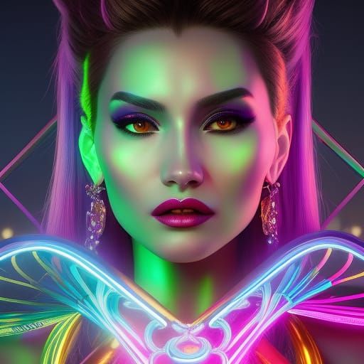 Beautiful portrait of a female Las Vegas street performer