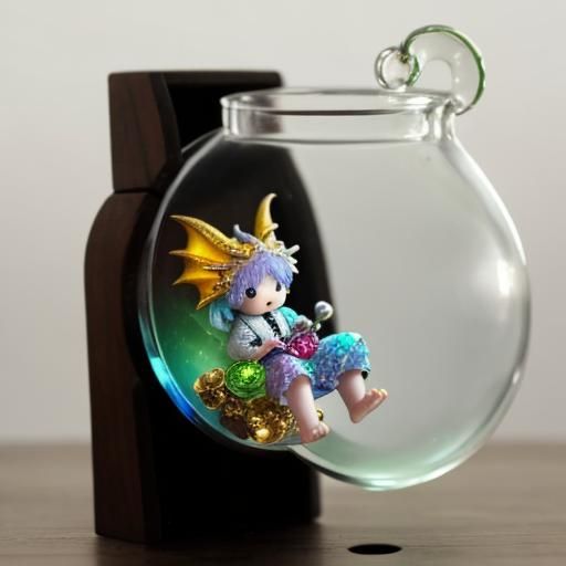 Miniature Dragon in Jewelry Box