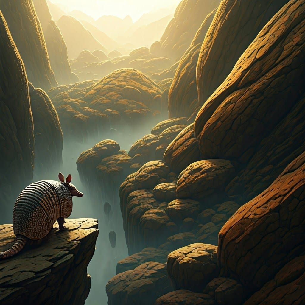 Armadillo Contemplates a Land of Wonder