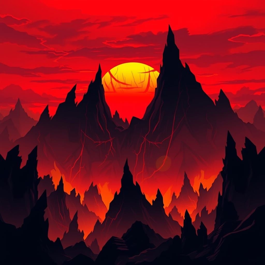 Hades in a Vibrant, Twisted Twilight Realm