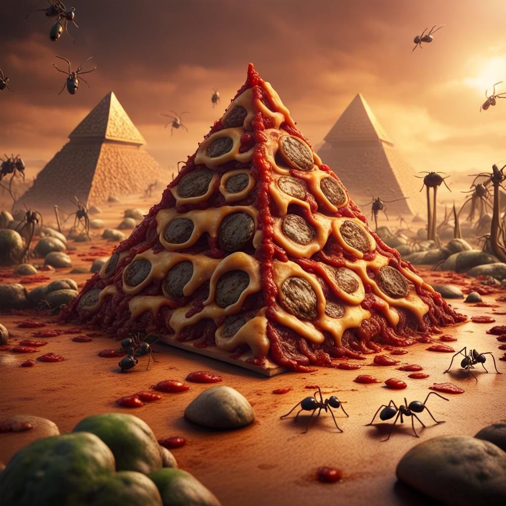 Ants Build Pyramids and Eat Pizza