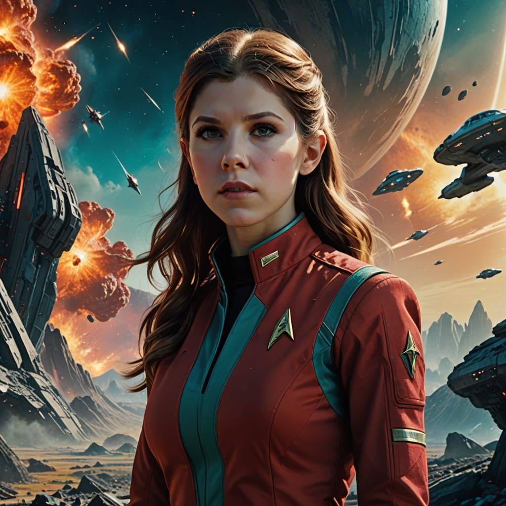 Anna Kendrick in Star Trek Red Uniform