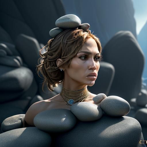 J-Lo Balances Rocks in Fantasy Concept Art