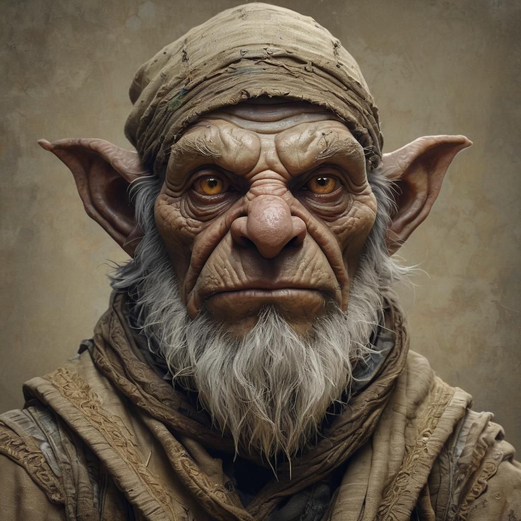 Goblin Alchemist Portrait in Dark Fantasy Style