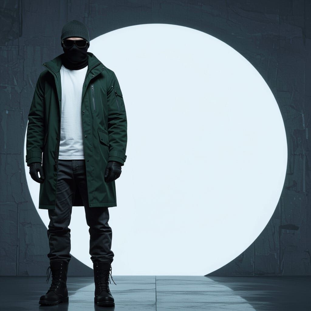 Henchman in Spy Thriller Scene as Digital Art