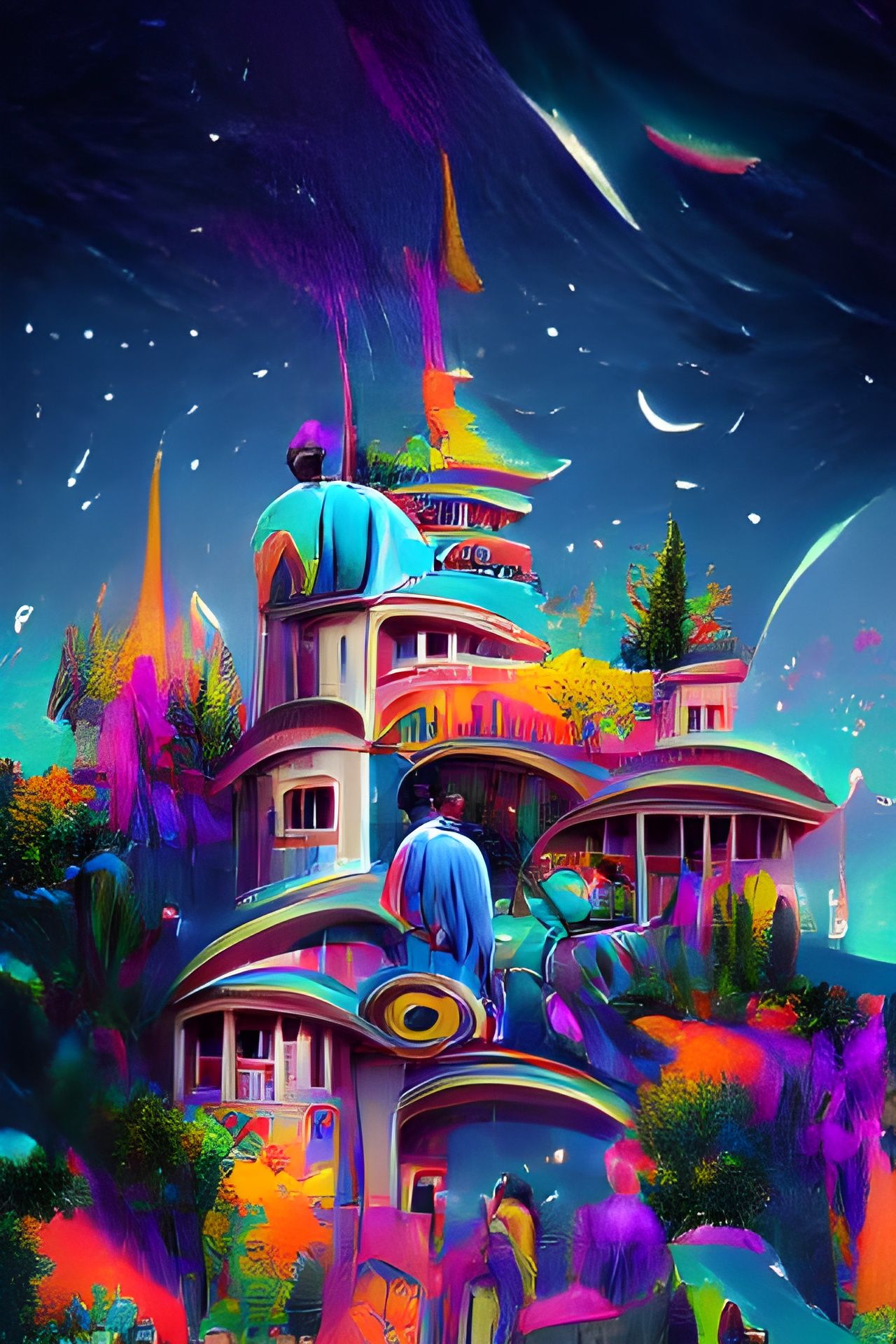 Colorful Disneyland Digital Art in 8K Resolution