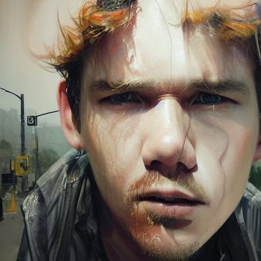 Hyperrealistic Painting of a Young Performer