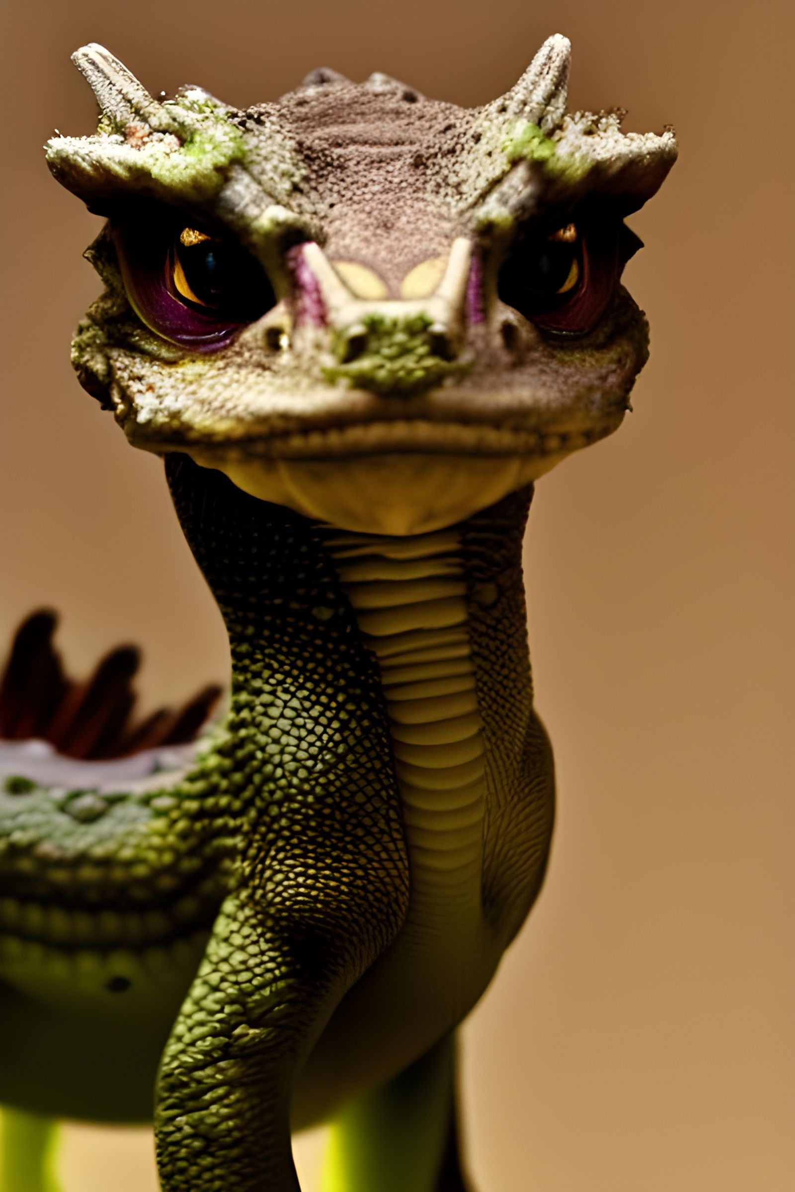 Portrait of a Cute Baby Dragon