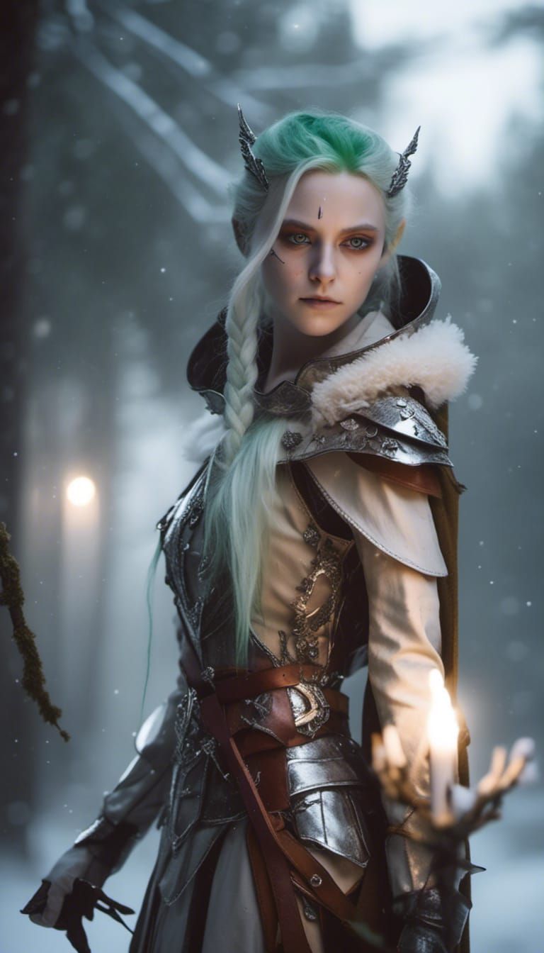 D&D Young Female Rogue Changeling with Daggers