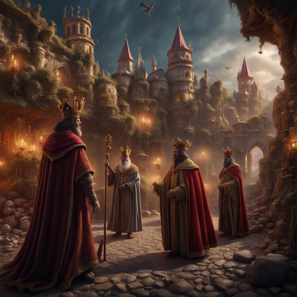 Los tres reyes magos Melchor, Gaspar y Balthazar