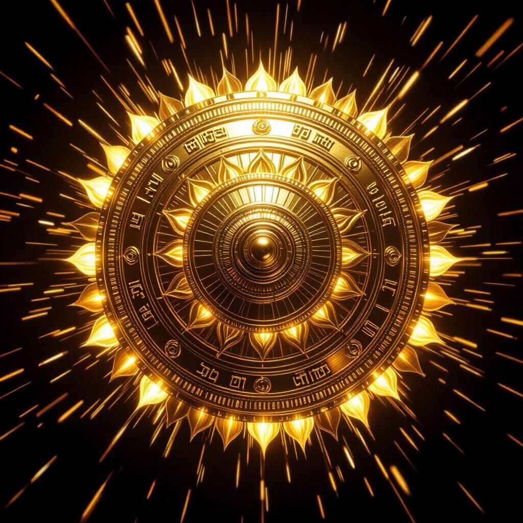 Radiant Sudarshana Chakra of Vishnu in Ultra-Photorealistic ...