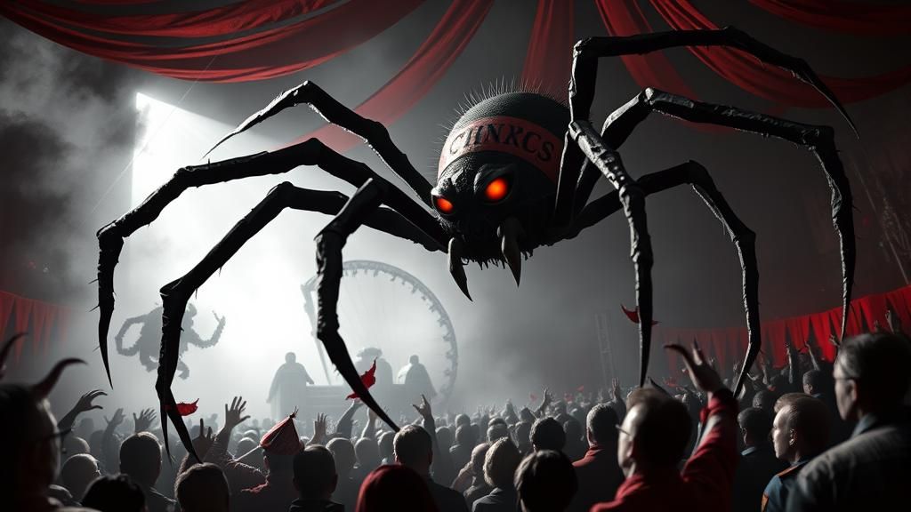 Menacing Giant Spider at the Circus of the Damned