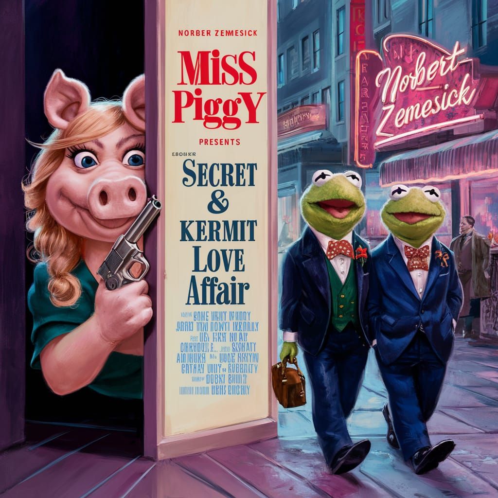Secret Love Affair: Miss Piggy's Mischievous Movie Poster
