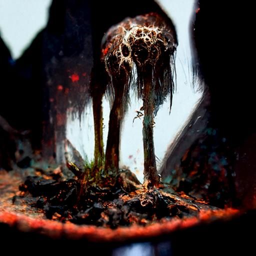 Sinister Mycelium Rot: A Fantasy Art Image