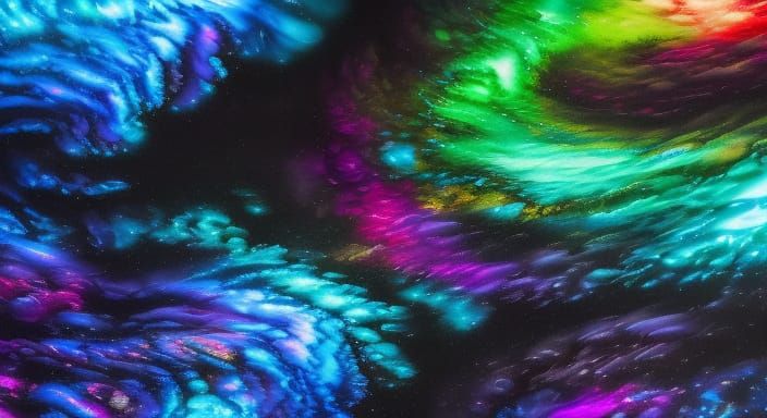 Illuminated Swirling Maelstrom in Vivid Colors