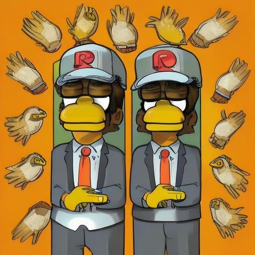 Los Pollos Hermanos in Simpsons Style