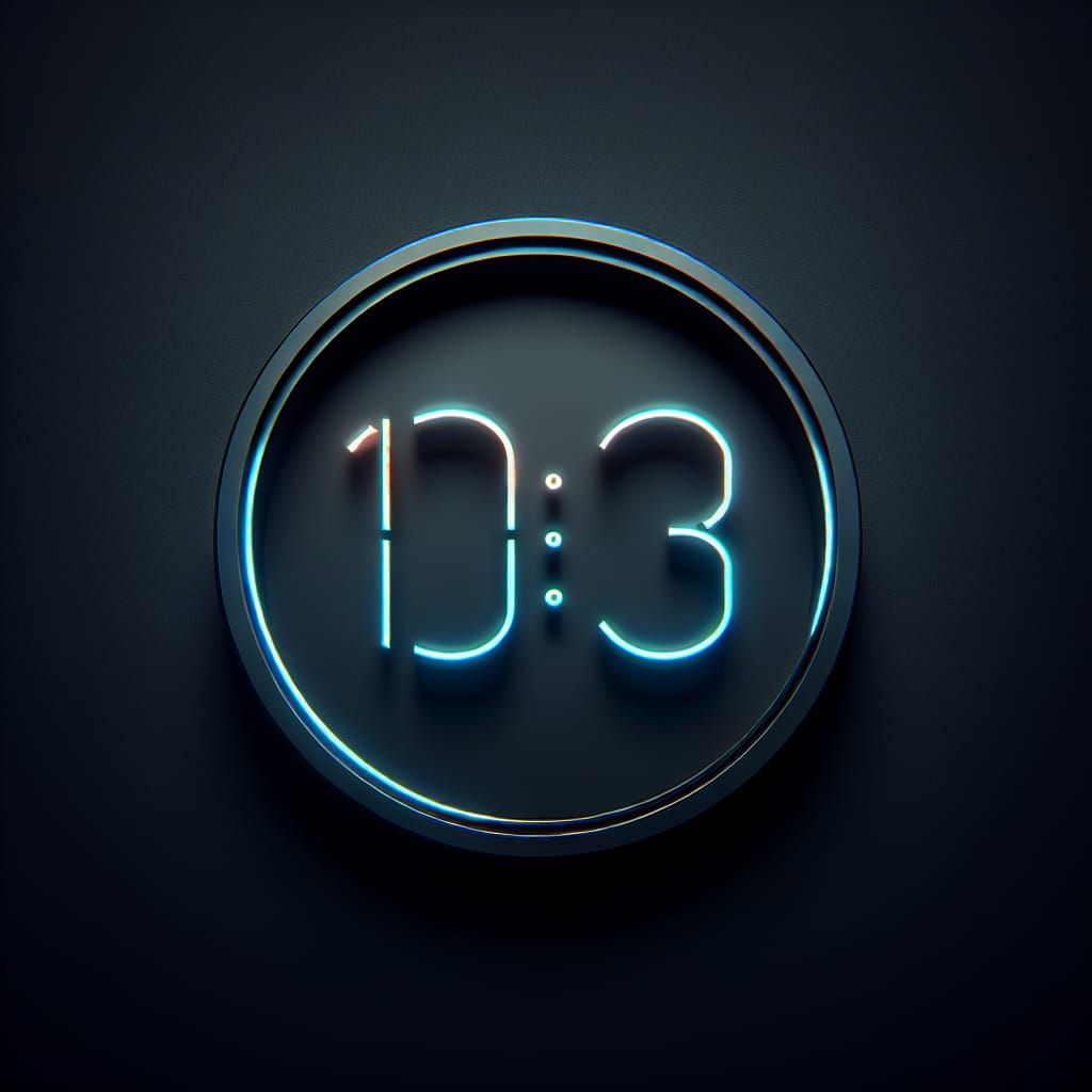 Luminescent Digital Clock Displays 10:33
