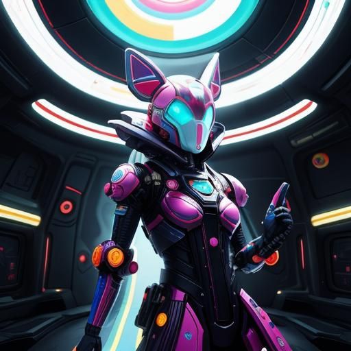 Sci-Fi Scene in Candy Art Style