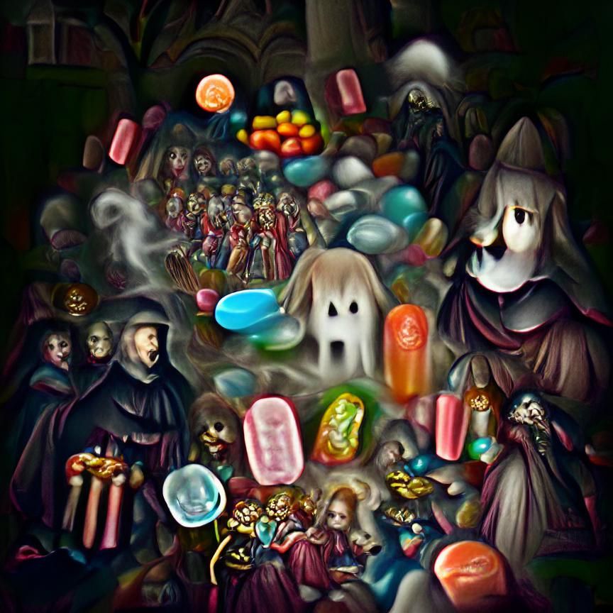 Spooky Haunted House Halloween Night