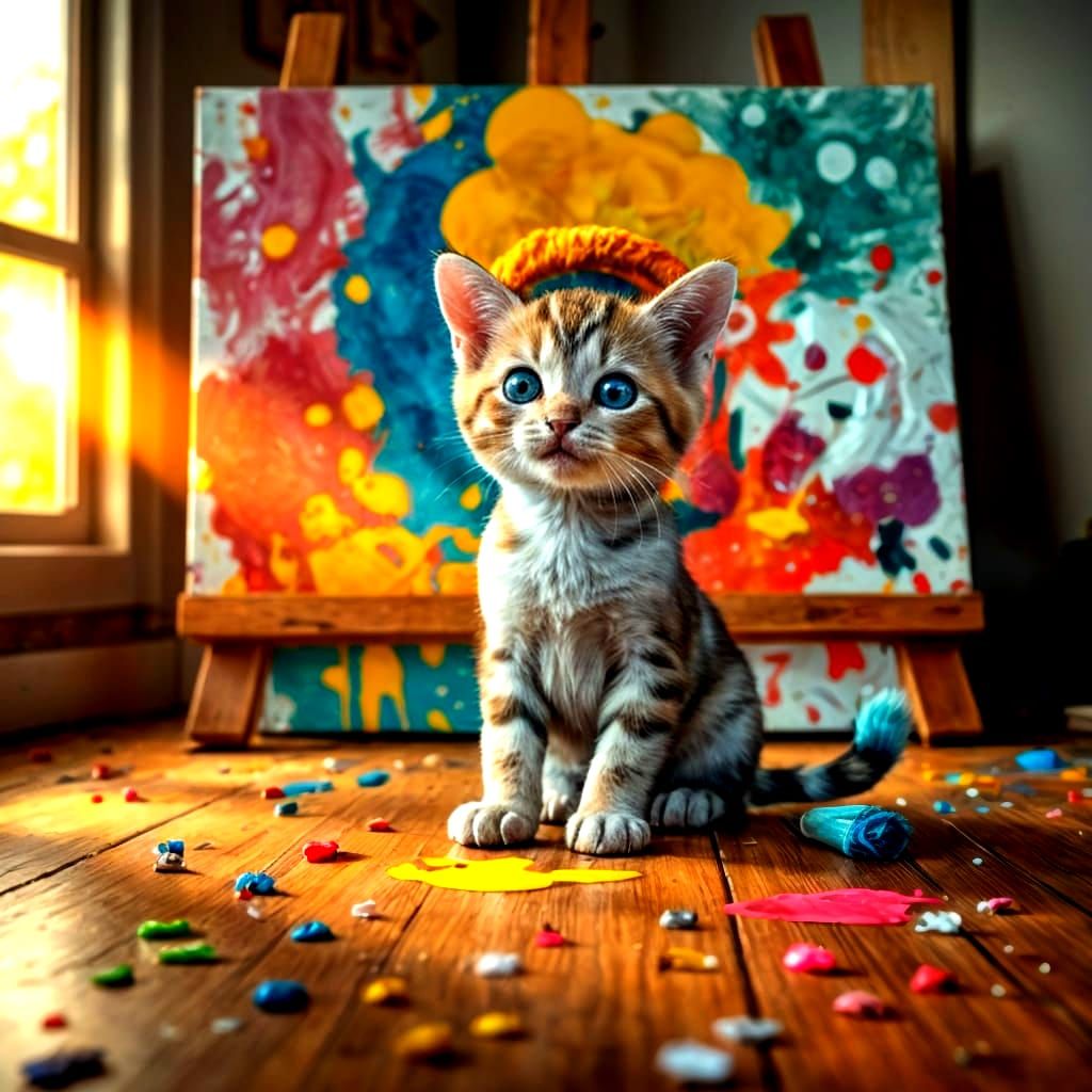 Tiny paws, big dreams 🎨🐾
