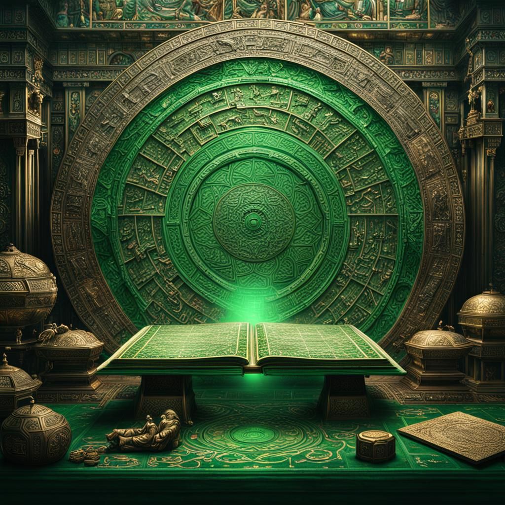 Emerald Tablets: Hyperrealistic and Intricate Details