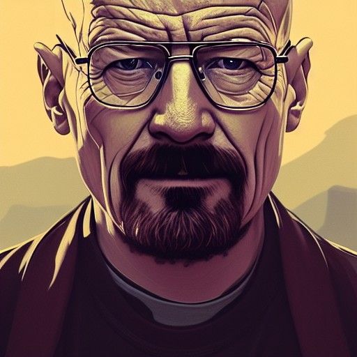Walter White Portrait in Artstation Style