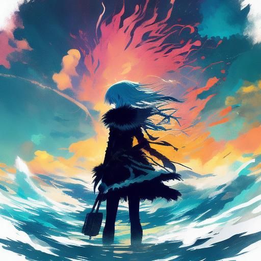 Anime Girl in Dreamy Anime Style