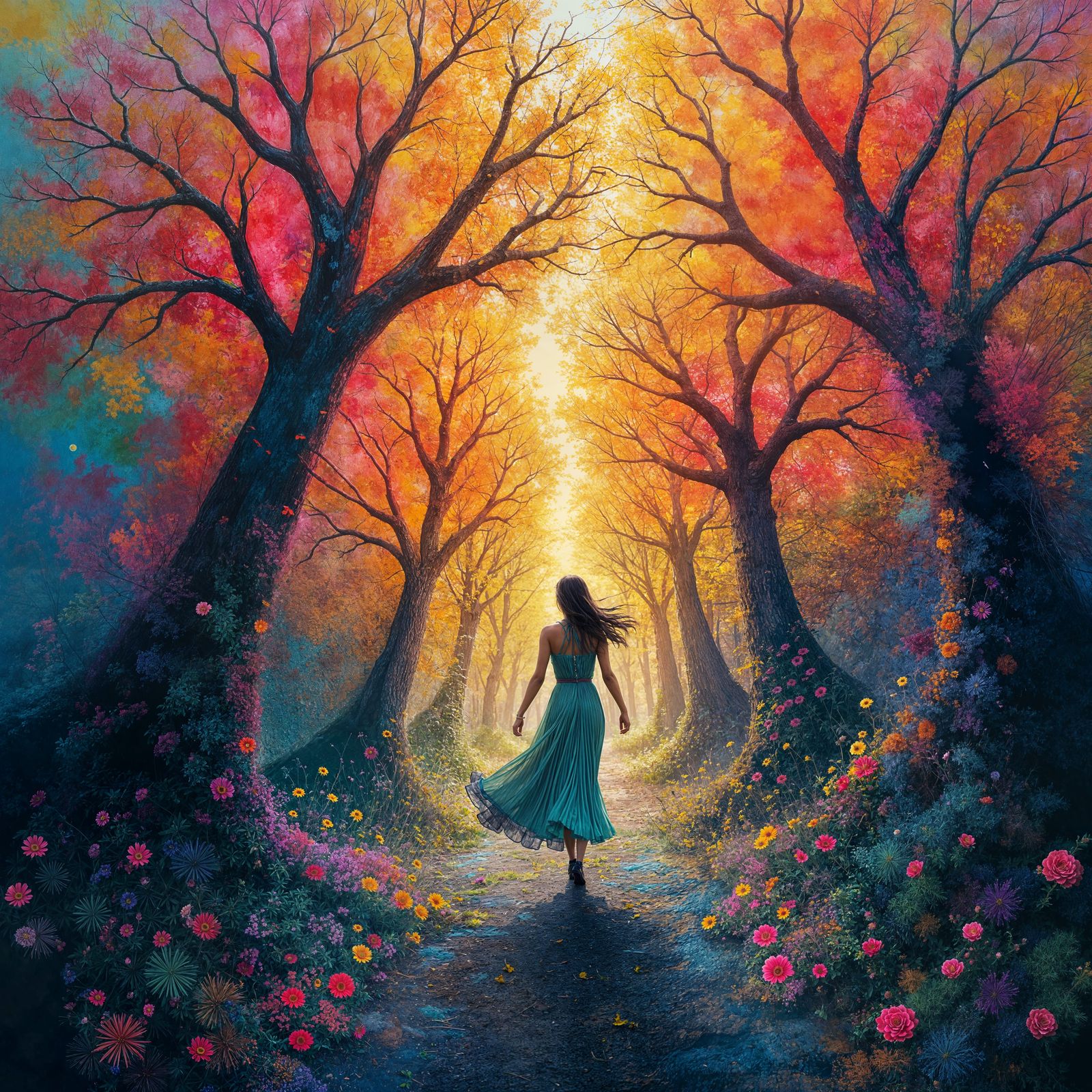 Colorful Abstract Image Generated by AI