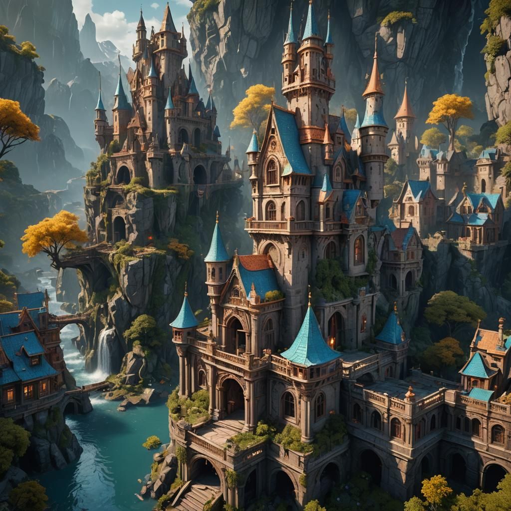 Fantastical Matte Painting of Jenny in Deep Color