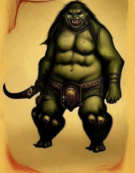 Hideous Orc in Expressionist Gothic Style