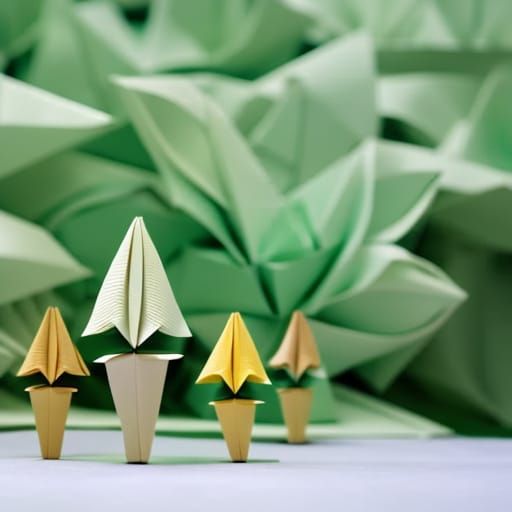 Origami Eden Papercraft in 8K Resolution