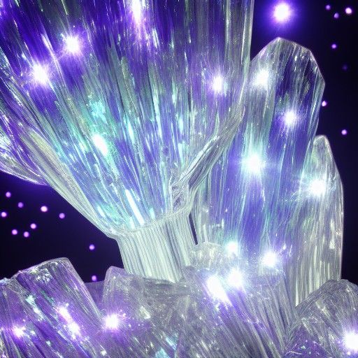 Glowing Crystals Growing Out of Hand in 8K