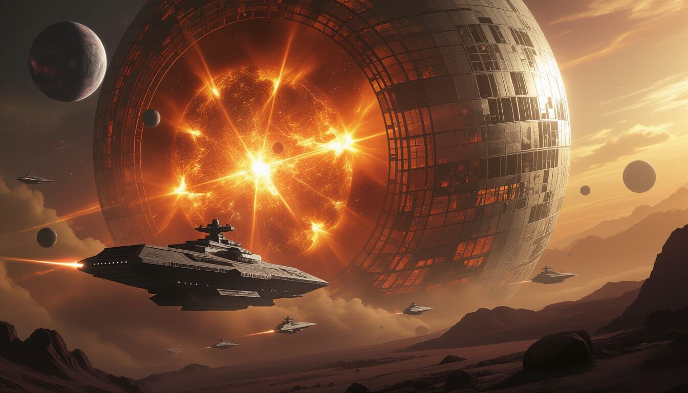 Colossal Dyson Sphere Around Dying Star