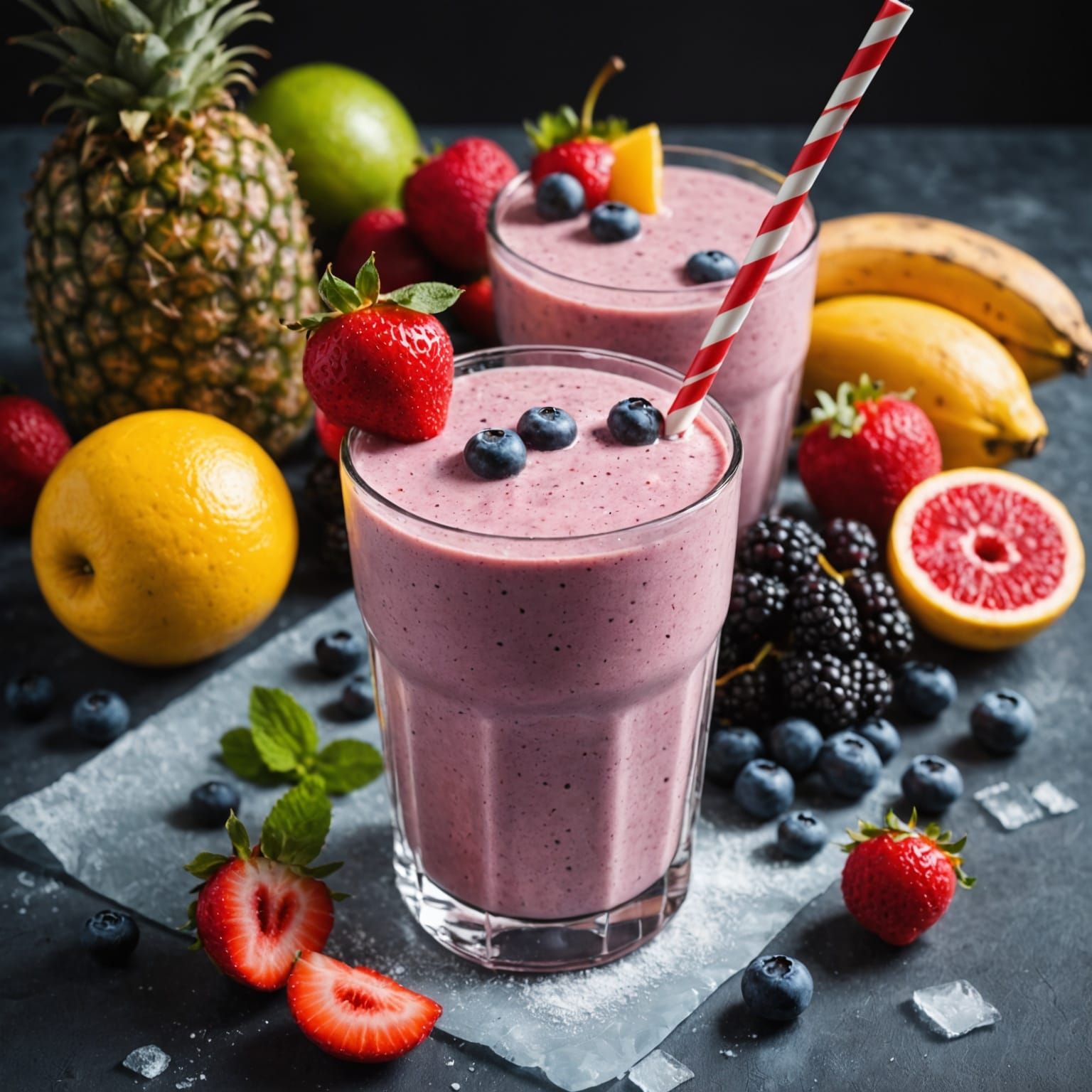 Refreshing Frozen Fruit Smoothie