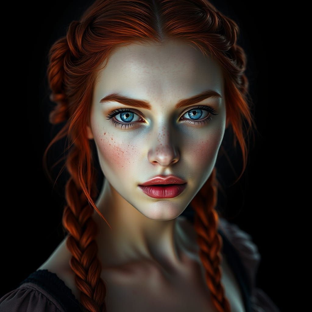 Ethereal Redhead in Dreamy Digital Art