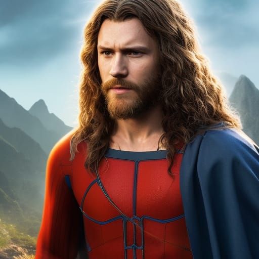 Portrait of Tom Holland as Jesus Christ