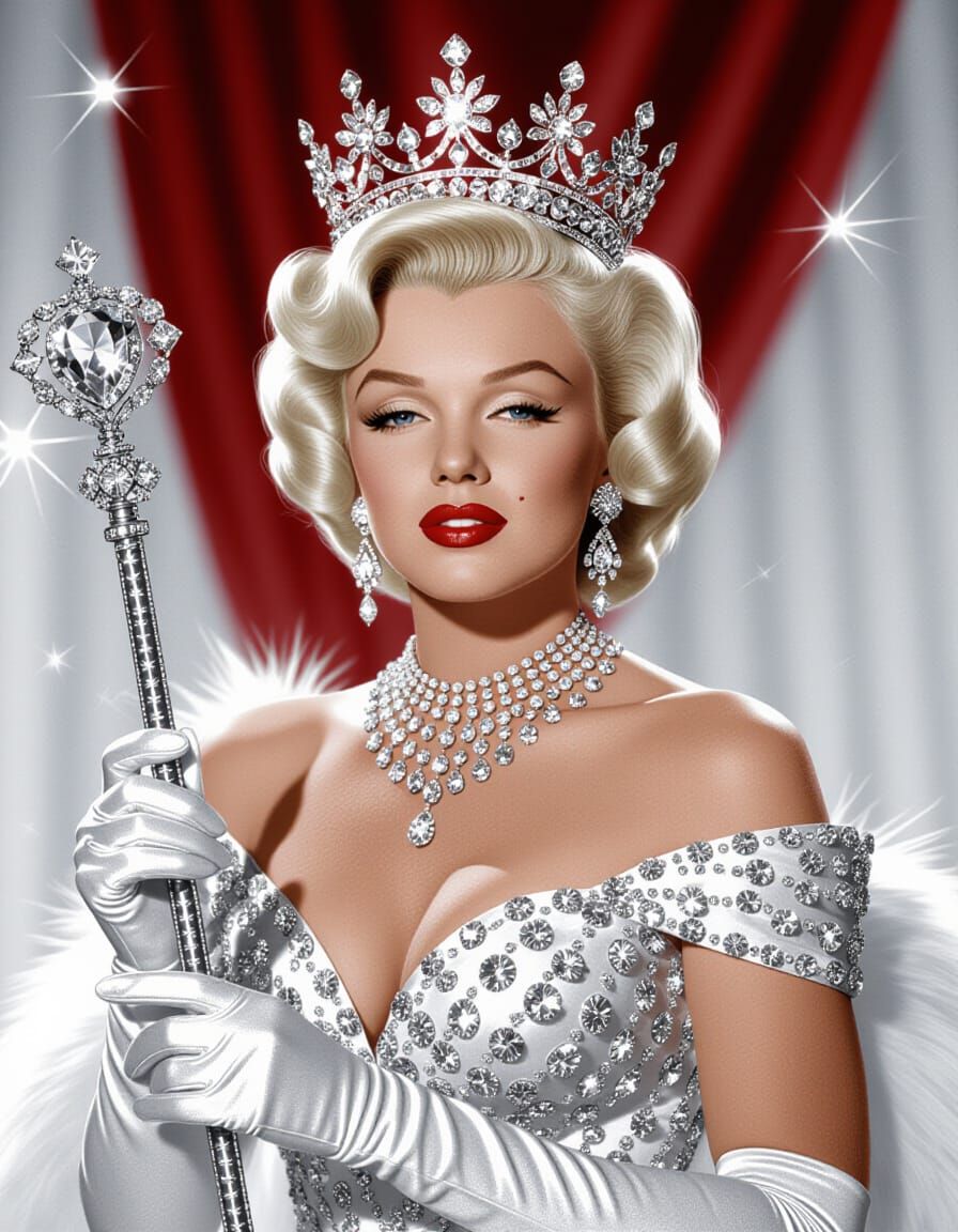 Marilyn Monroe as Regal Queen of Diamonds