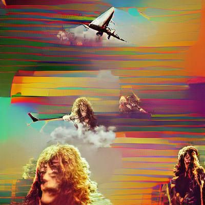 Led Zeppelin Airship in Flight
