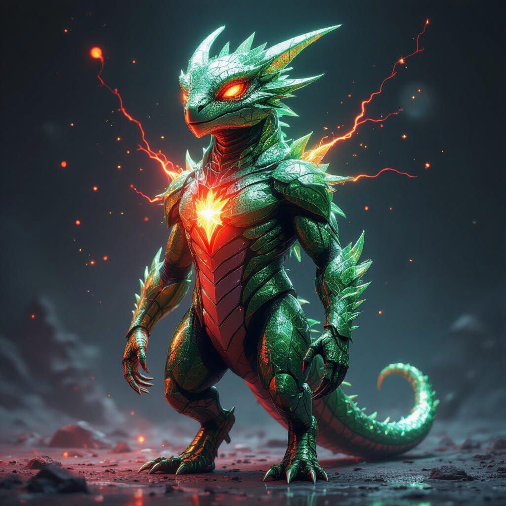 Ultra-Realistic Crystal Alien Athlete NFT