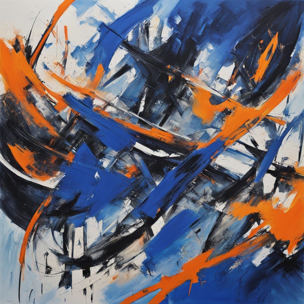 Energetic Abstract Expressionist Masterpiece