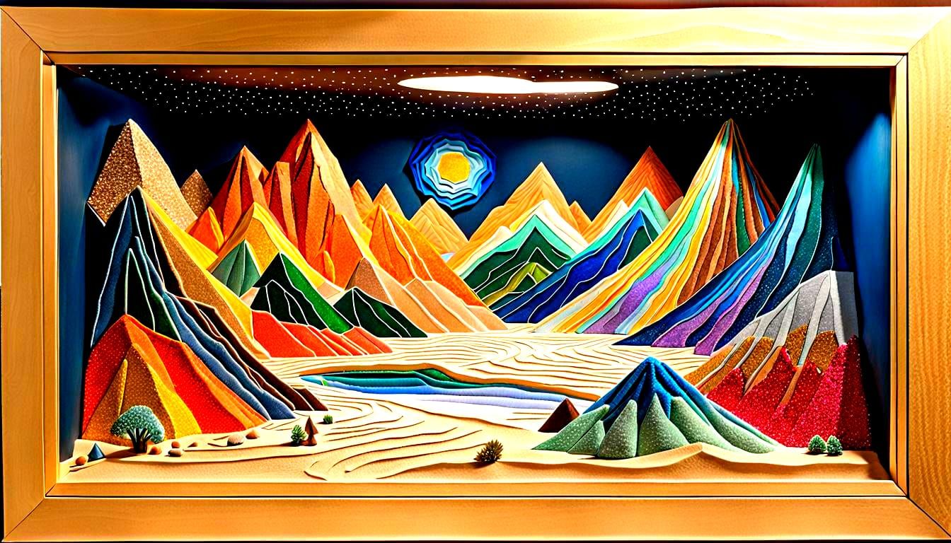 Geologist's Cave Field in Glittercore Shadowbox Art