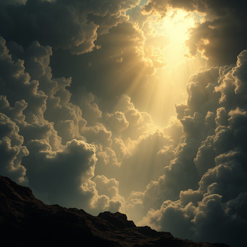 Hyperrealistic Heaven Depiction in Ethereal Light