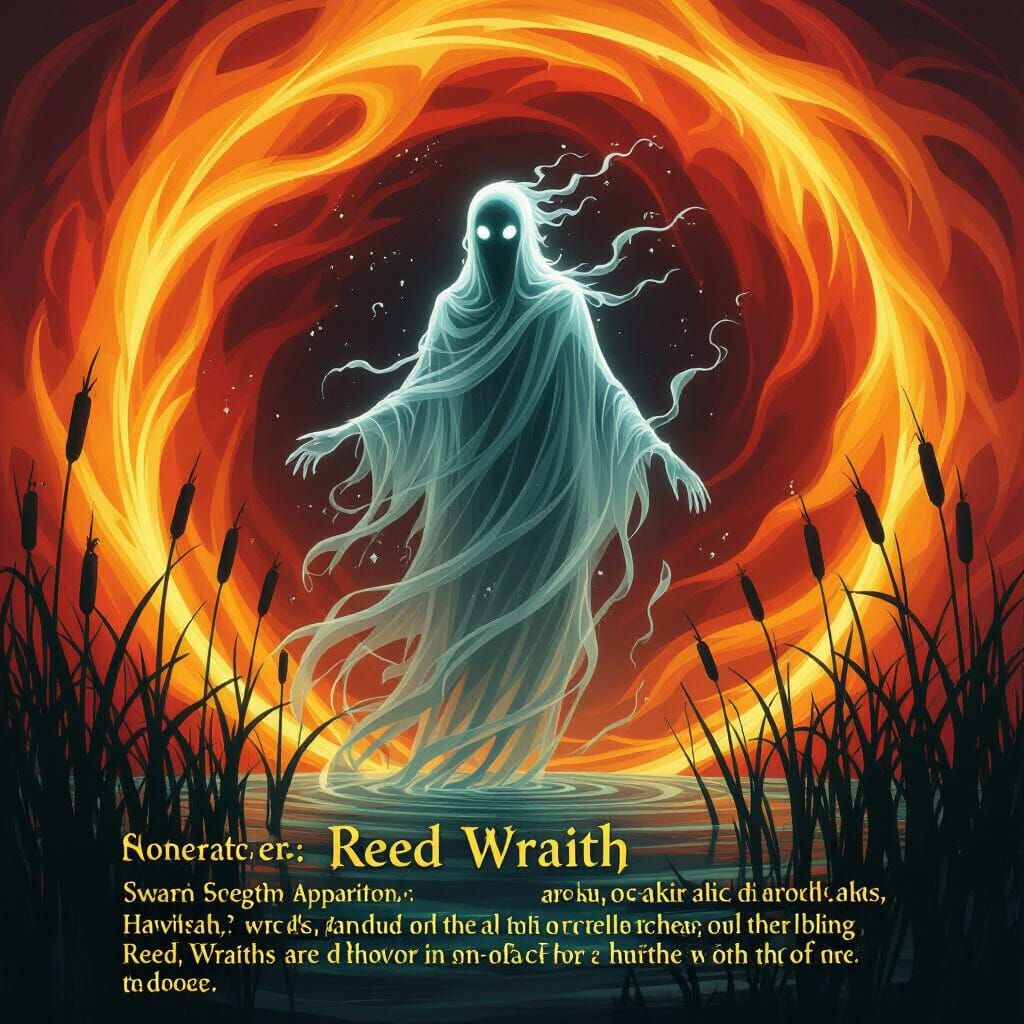 Spectral Reed Wraith Bestiary Illustration
