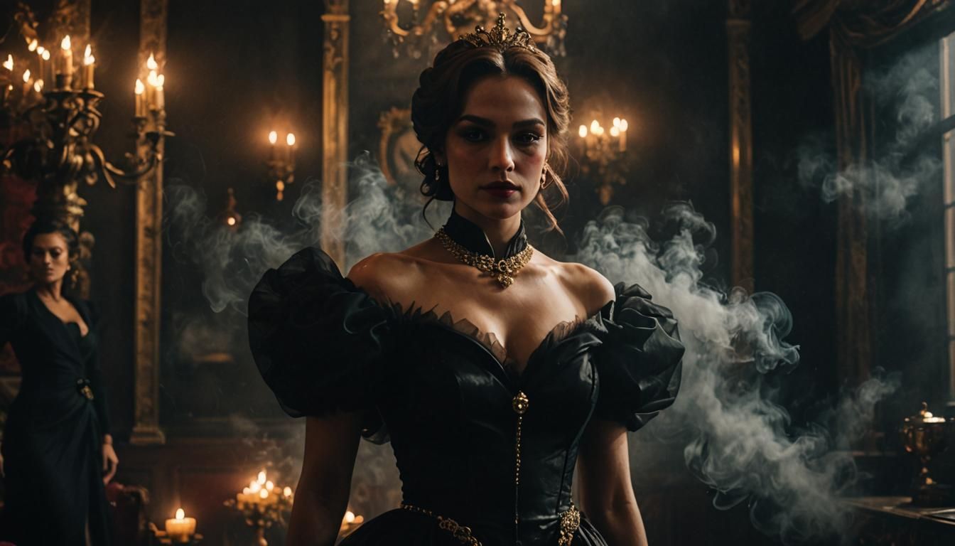 Mafia Princess Portrait in Dark Fantasy Style