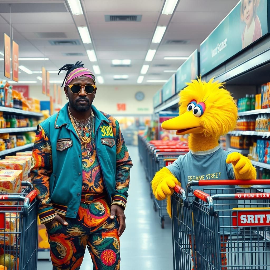 Andre 3000 and Big Bird Grocery Encounter