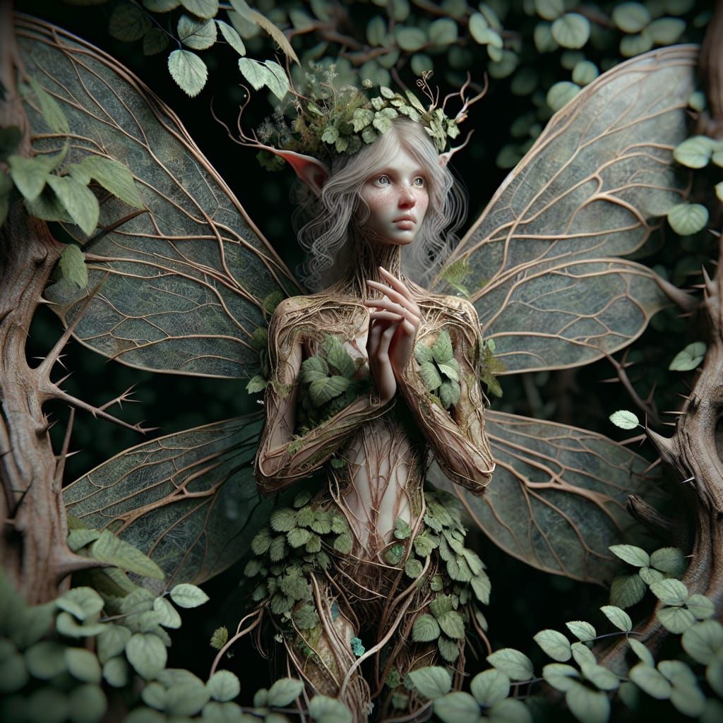 Ethereal Woodland Fae in Camouflage