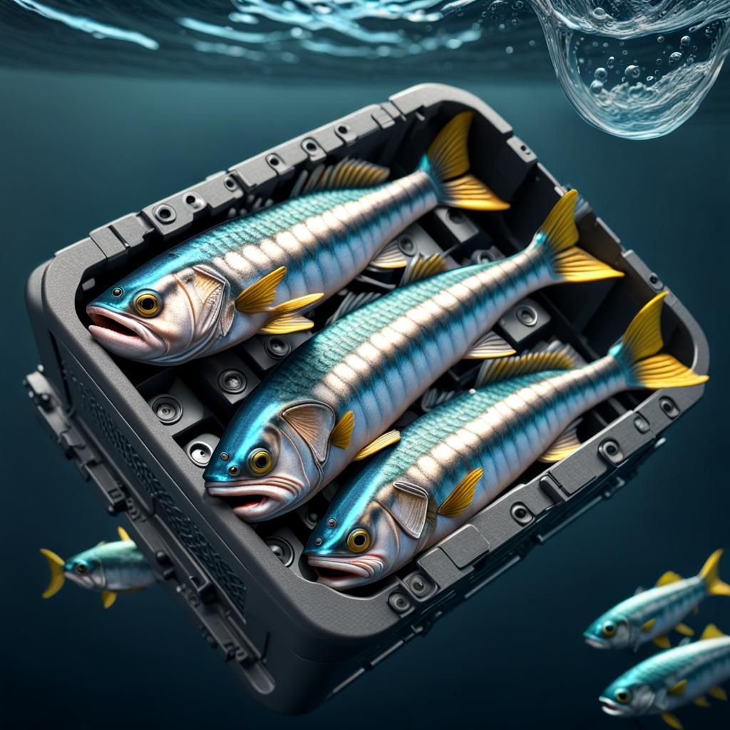 Barracuda Batteries: A Hyperrealistic Aquatic Concept