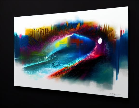 Vibrant Abstract Fusion of Styles in Digital Art