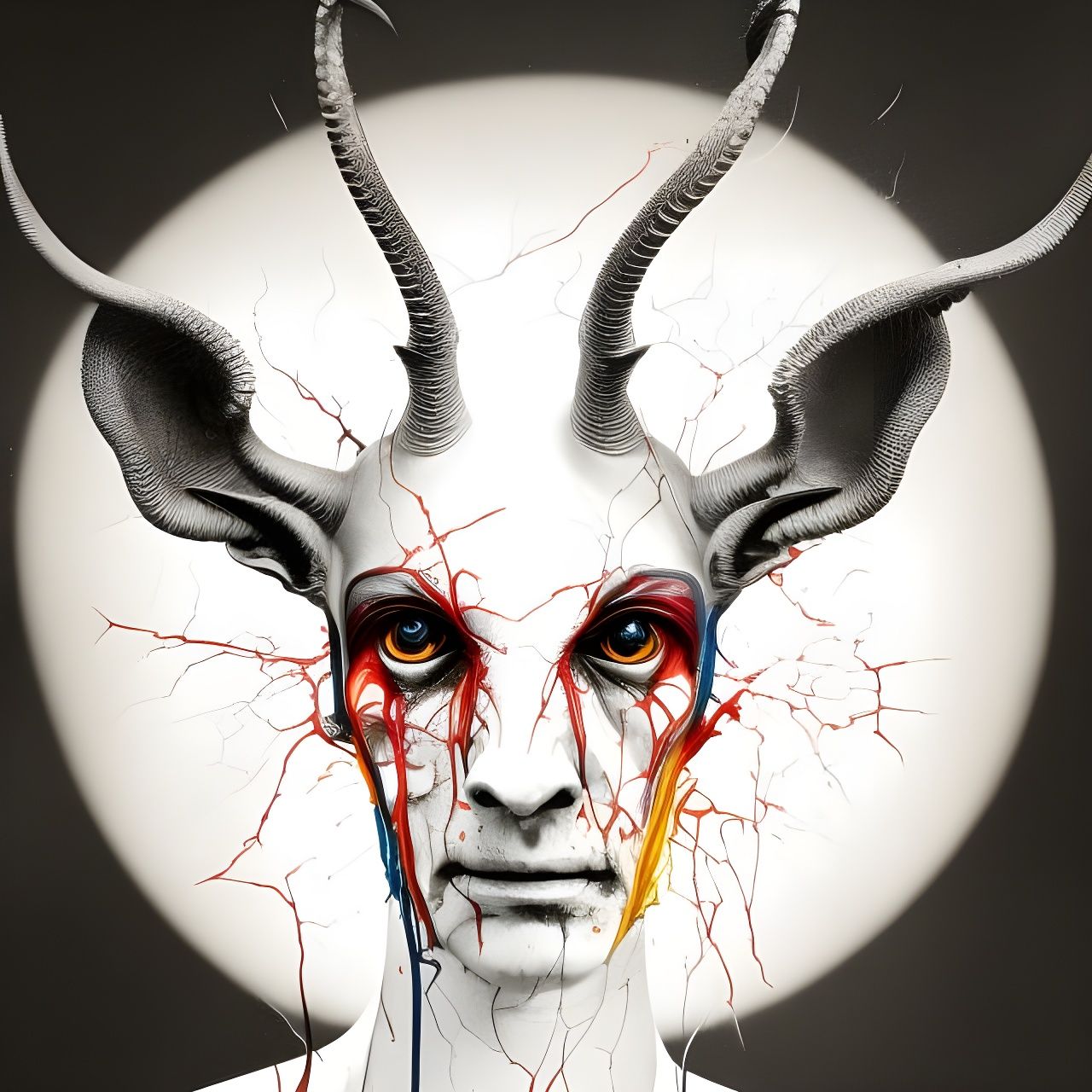 Melting Gazelle: Hyperrealistic Sci-Fi Concept Art